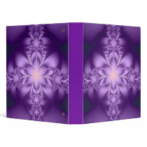Purple butterflower vinyl binder