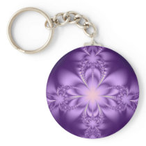 Purple butterflower keychain
