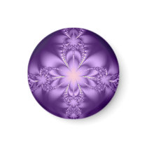 Purple butterflower refrigerator magnet