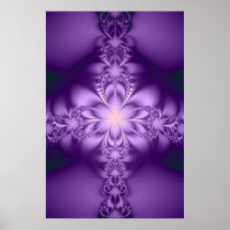 Purple butterflower posters
