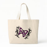 Purple butterfly tote bag