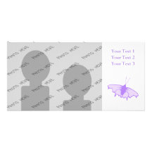 Purple Butterfly. Customized Photo Card