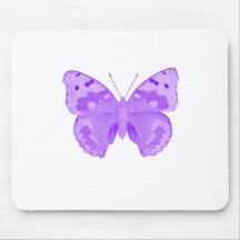 Purple Butterfly Mouse Pad