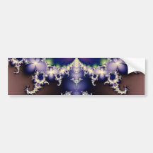Purple Butterfly on Ice Crystals Fractal Art Gifts Bumper Sticker