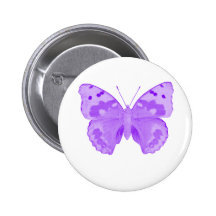 Purple Butterfly Pinback Button