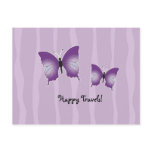 Purple Butterfly postcard Happy Travels