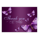 Purple Butterfly Thank You Card