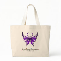Purple butterfly tote tote bags