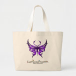 Purple butterfly tote tote bags