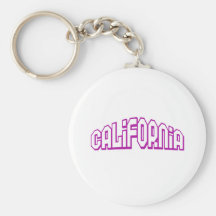 Purple California Keychain