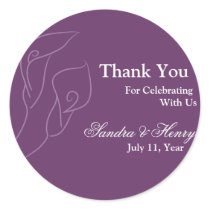 Purple Calla Lilies Favour Stickers