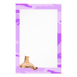 Purple Camo and Combat Boots Stationery