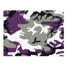 Purple Camouflage Postcard