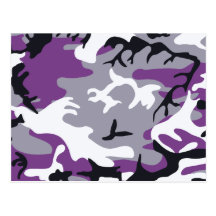 Purple Camouflage Postcard