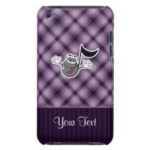 Purple Cartoon Music Note Barely There iPod Cover