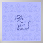 Purple Cat Print
