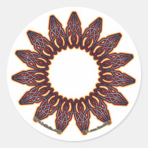 Purple Celtic Circle Knotwork Stickers