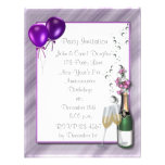 Purple Champagne Party Invitation