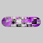 Purple Check Star Skull Skateboard skateboards