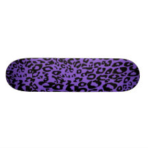 purple cheetah custom skateboard