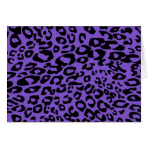 purple cheetah greeting cards