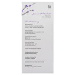 Purple Cherry Blossom Wedding Program