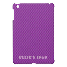 Purple chevron I pad with customizeable name