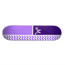 Purple Chevron Pattern Skate Board Deck