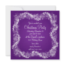 Purple Christmas Party Invitations