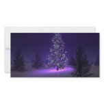 Purple Christmas Tree Customized Photo Card