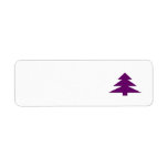 Purple Christmas Tree Return Address Label