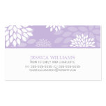 Purple Chrysanthemums Floral Pattern Business Card Templates