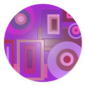 purple circles squares stickers