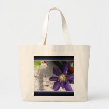 Purple Clematis Canvas Bags