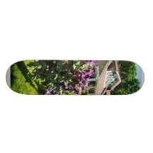 Purple Clematis on Rustic Fence Skate Decks
