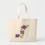 purple clematis trailing tote bags