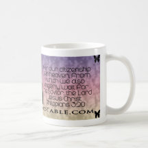 Purple Clouds Philippians 3 Coffee Mugs