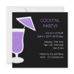 Purple Cocktail Party Invitation