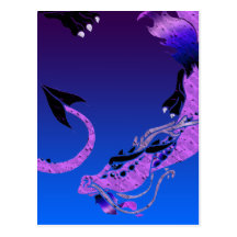 Purple Coiled Dragon Postcard