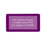 purple colour border labels