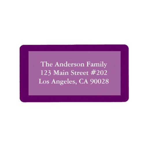 purple colour border labels