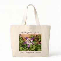 Purple Columbine Canvas Bags