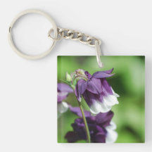Purple Columbine Keychain Acrylic Keychain