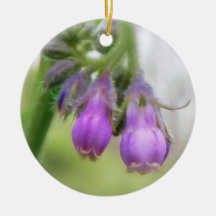 Purple Comfrey Flowers Ornaments