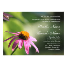 Purple Coneflower Wedding Invites