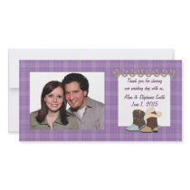 Purple Country Western Thank You Photo Cards