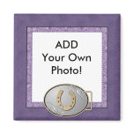 Purple Cowgirl Bandana Photo Magnet