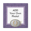 Purple Cowgirl Bandana Photo Magnet