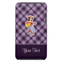 Purple Cowgirl with Guitar iPod Touch Cases