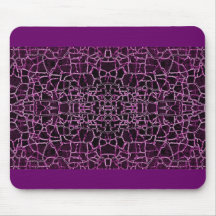 Purple Cracked Pattern Mouse Pad